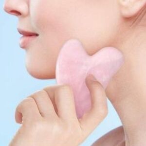 NWT Gua Sha Pink Quartz Facial Tool Massage